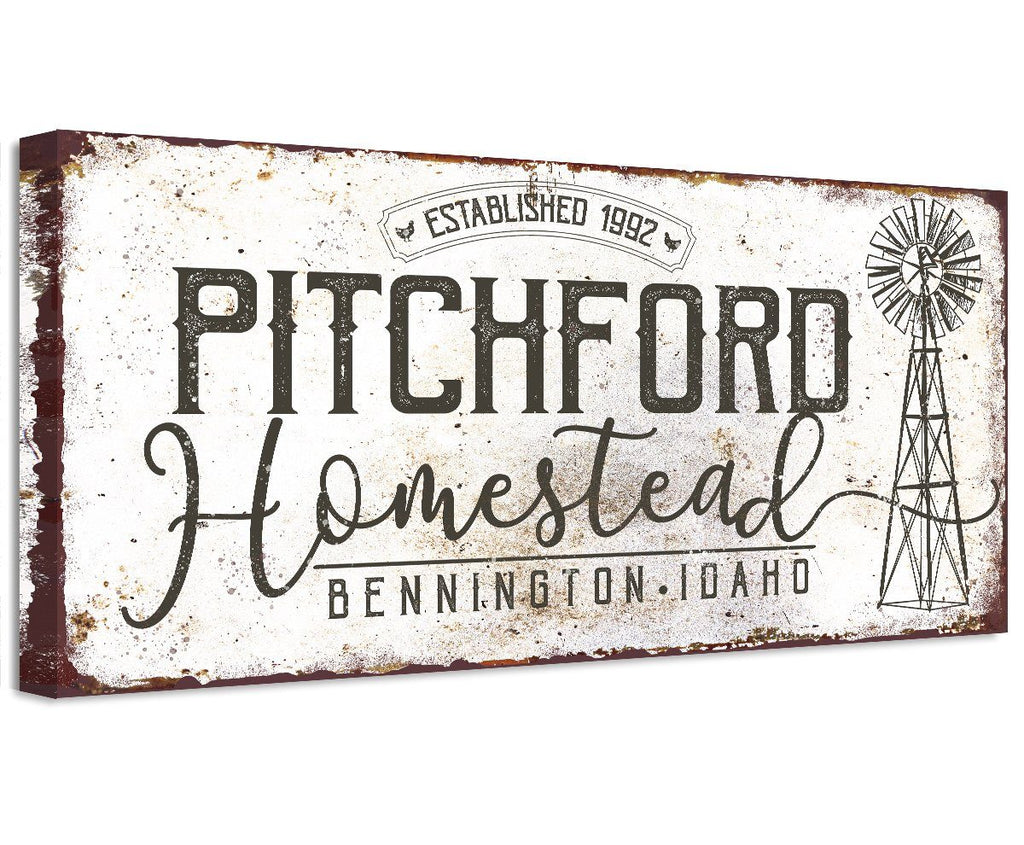 Personalized - Homestead Windmill - Canvas