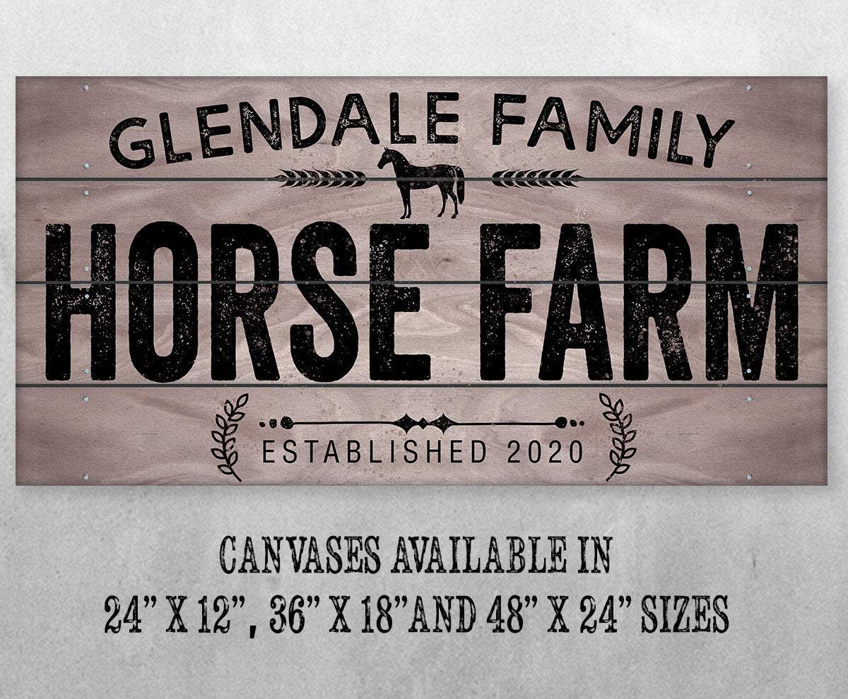 Personalized - Horse Farm - Canvas