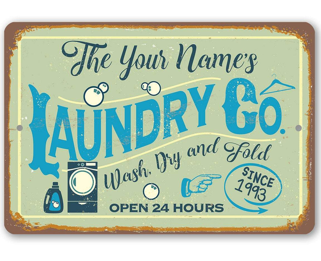 Personalized - Laundry - Metal Sign