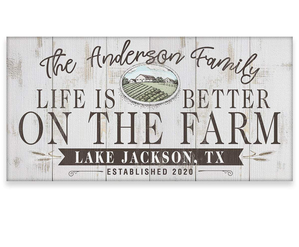 Personalized - Life Is Better On The Farm - Canvas