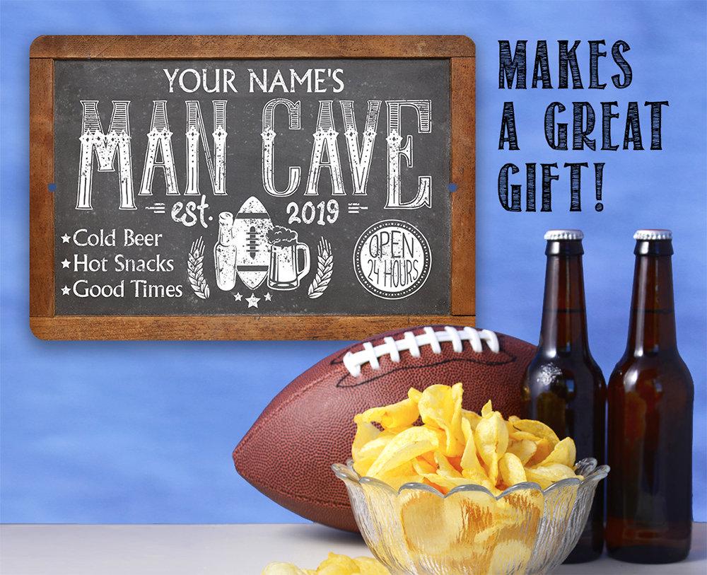 Personalized - Man Cave - Metal Sign