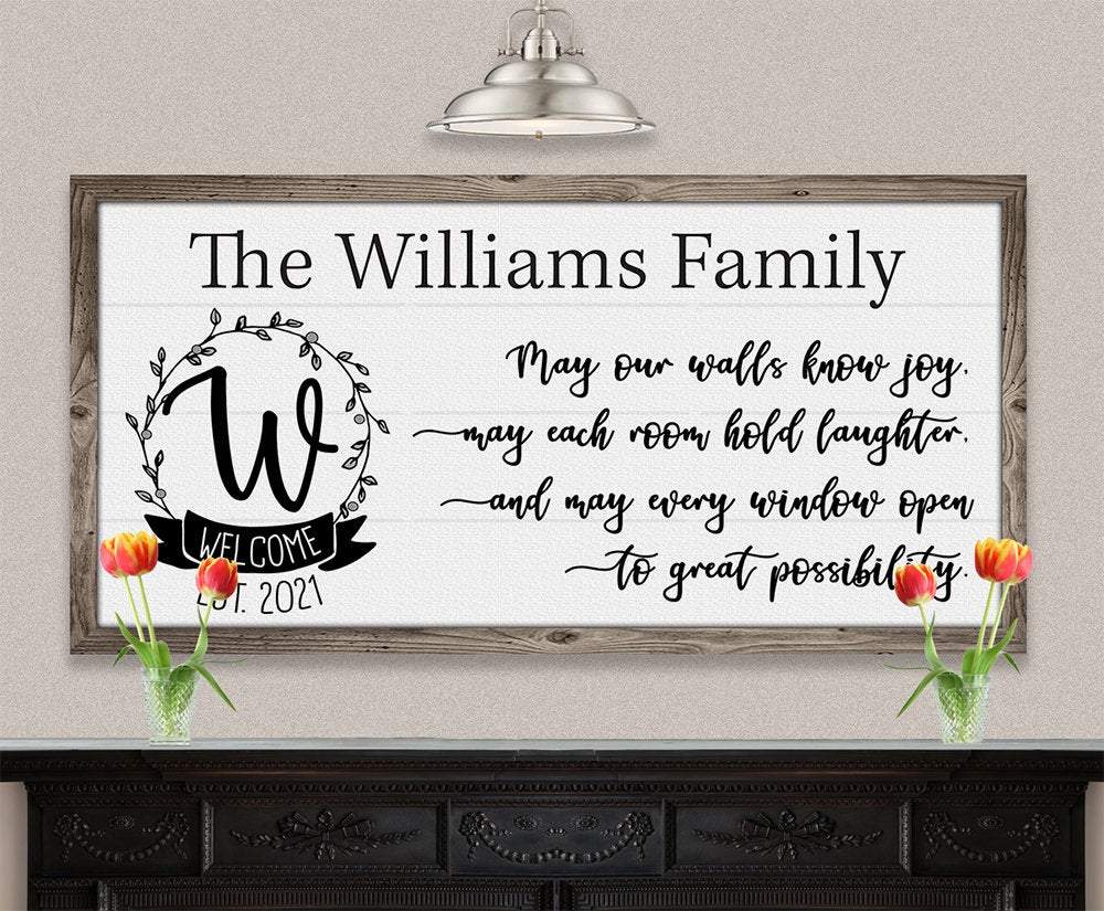 Personalized - May Our Walls Know Joy - Canvas