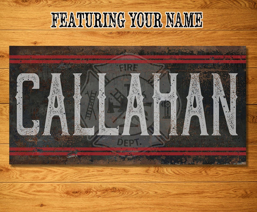 Personalized - Name Firefighter - Canvas