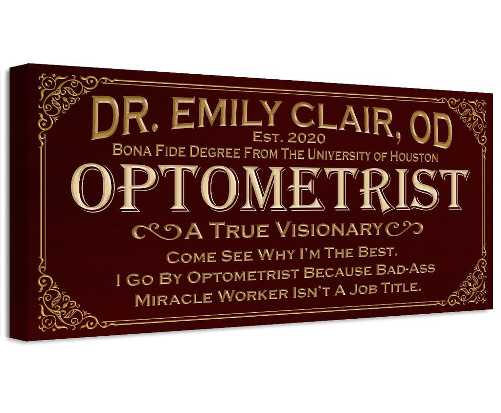 Personalized - Professional Optometrist - Canvas