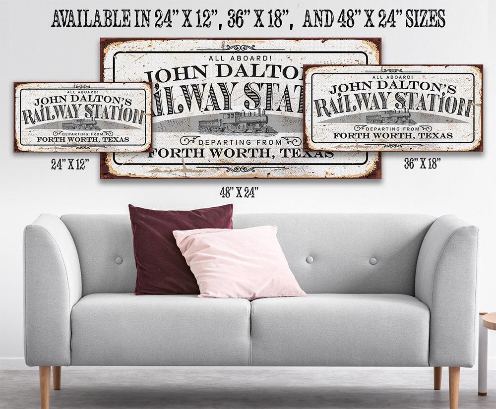 Personalized - Railway Station - Canvas
