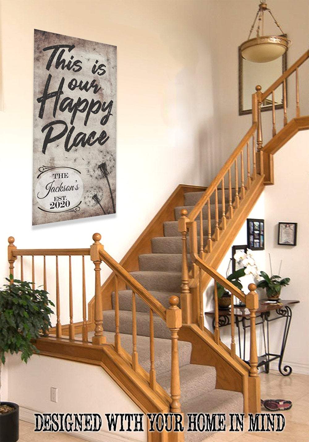 Personalized - This Is Our Happy Place -  Vertical - Canvas