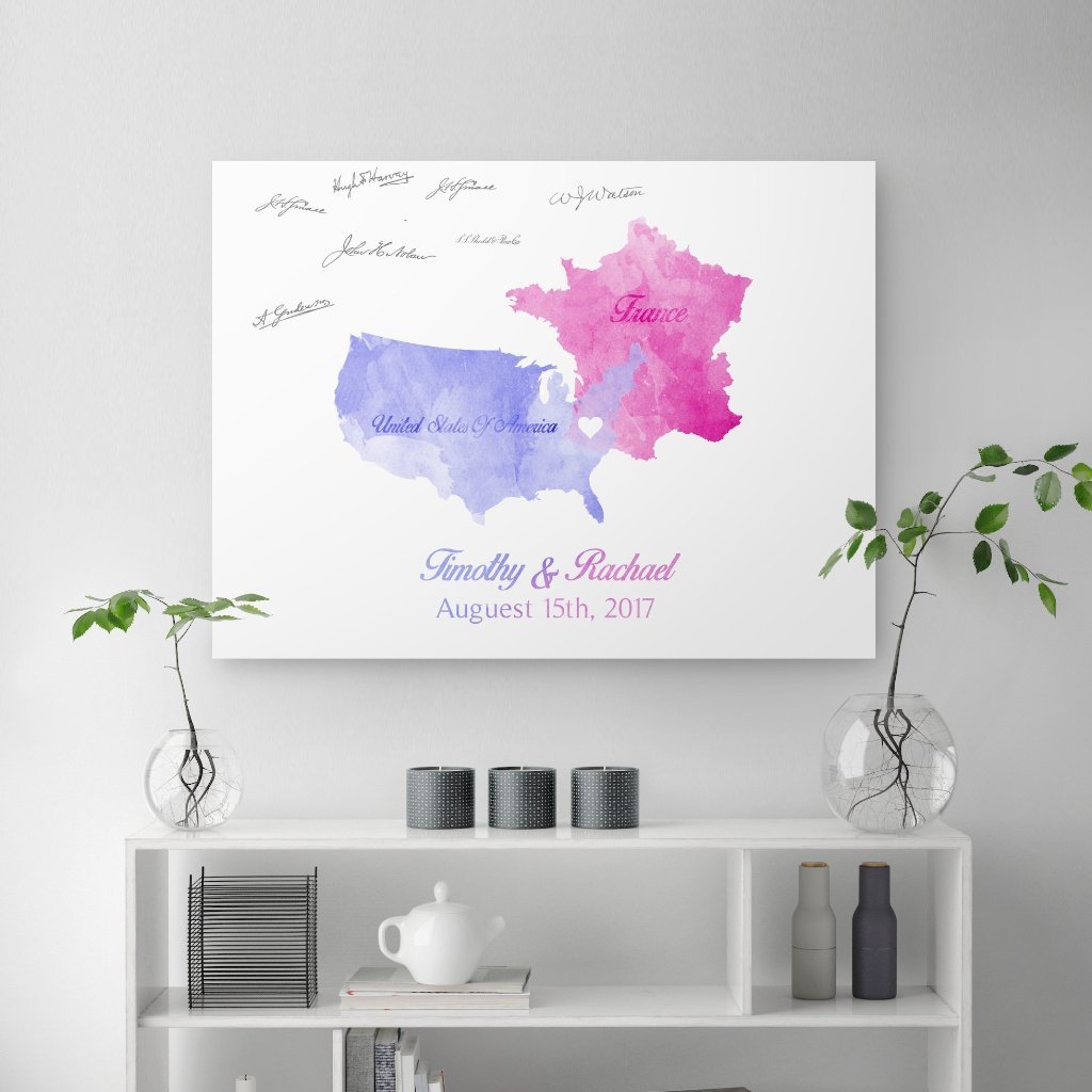 Wedding Guest Book Where We Are From