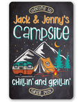 Personalized - Welcome To Our Campsite - Metal Sign