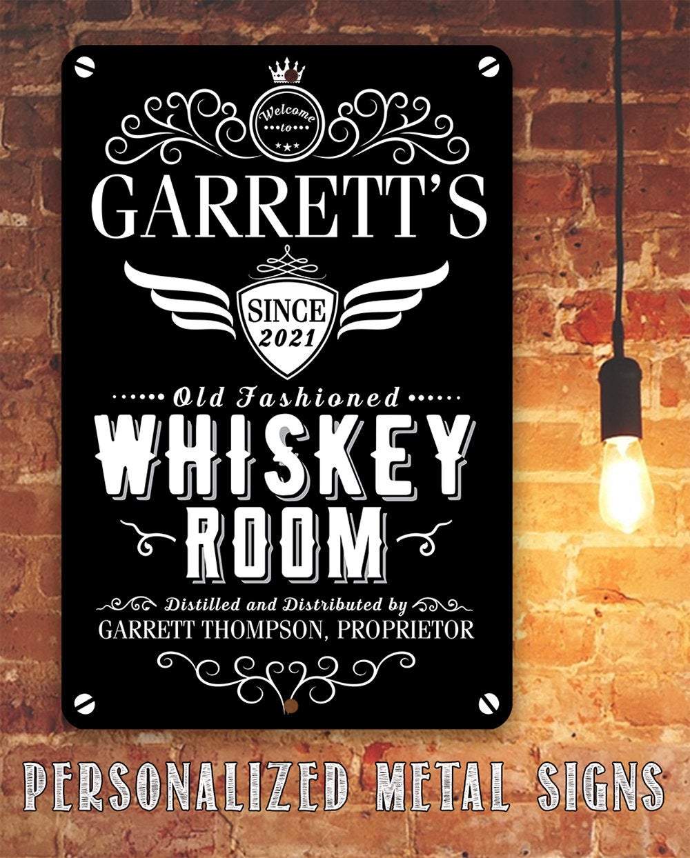 Personalized - Whiskey Room - Metal Sign
