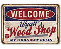 Personalized - Wood Shop - Metal Sign