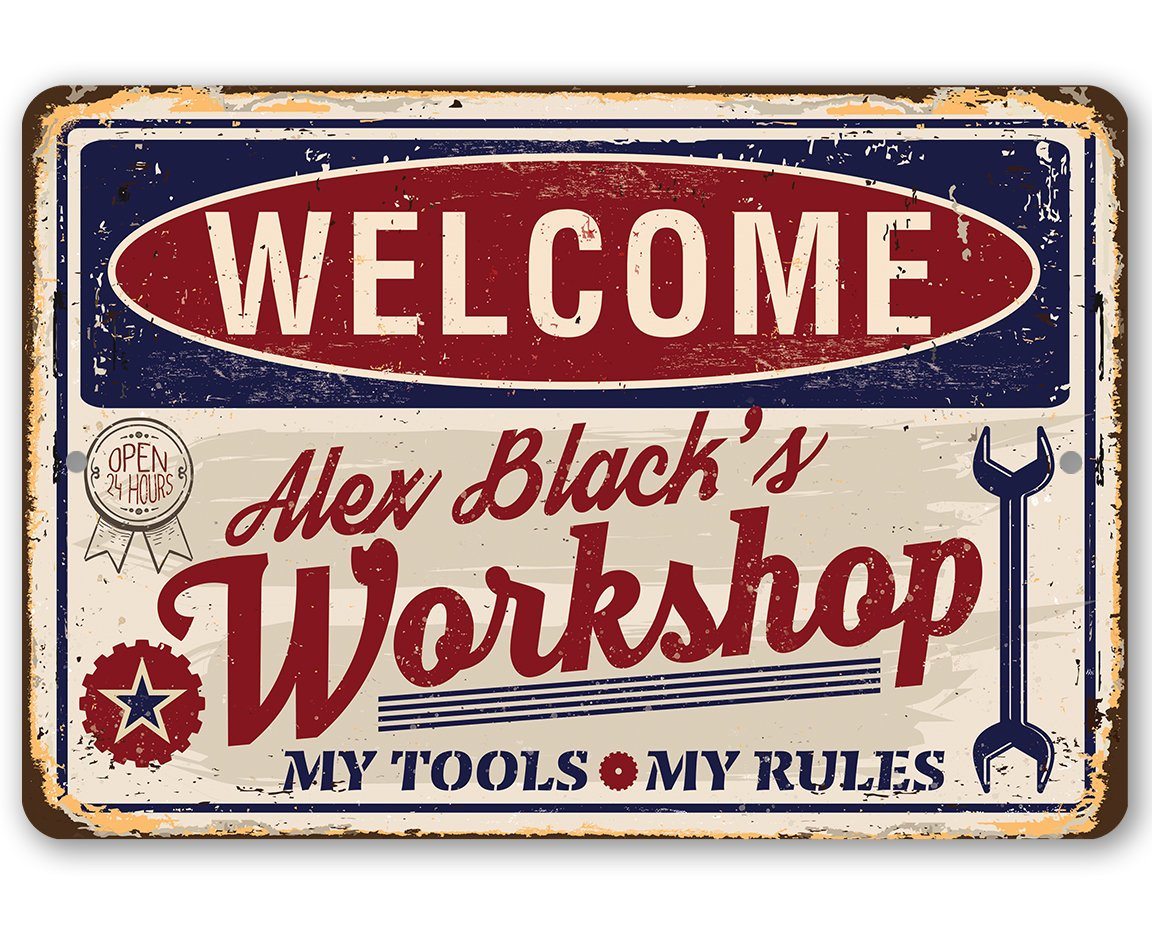 Personalized - Workshop - Metal Sign