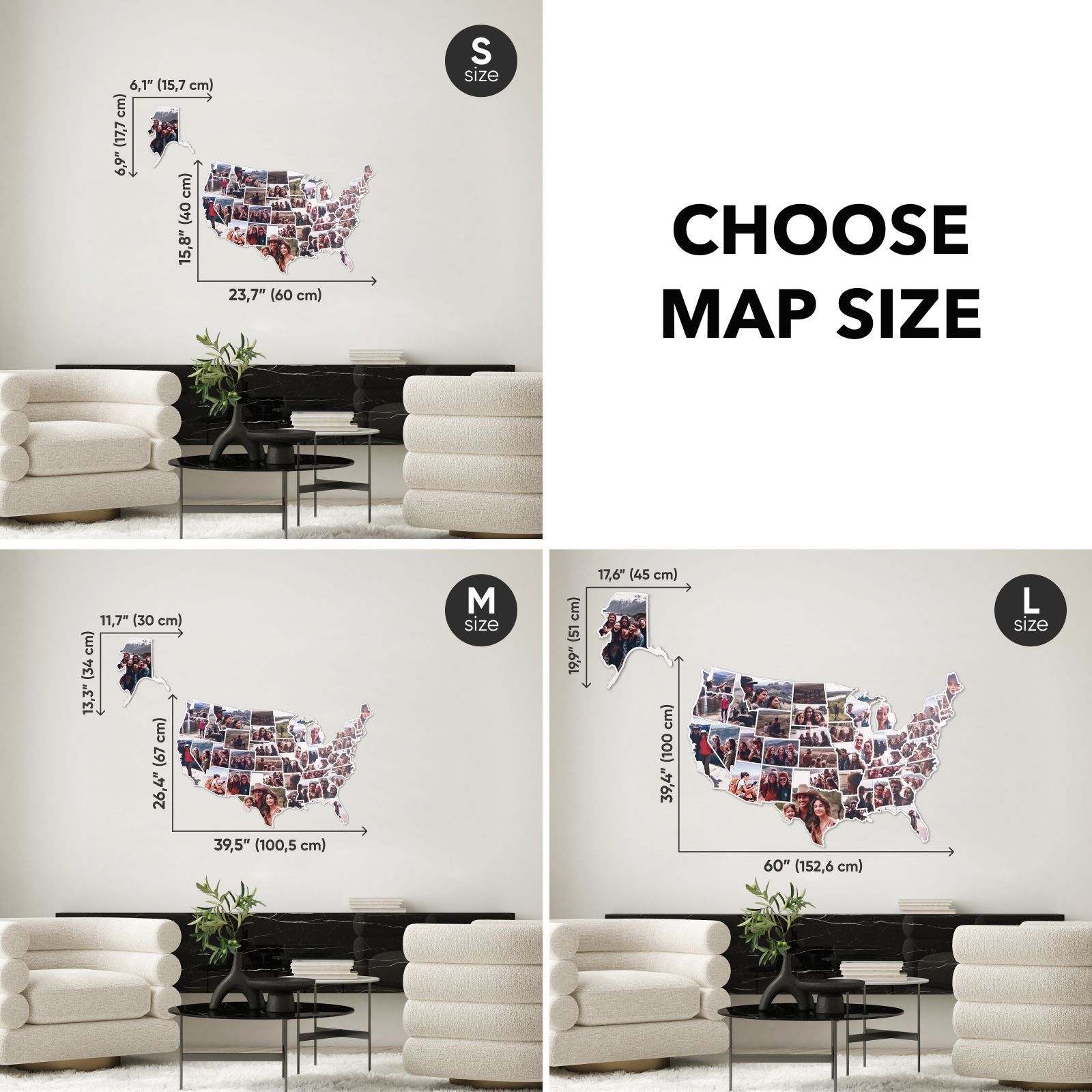 USA Photo Map Physical