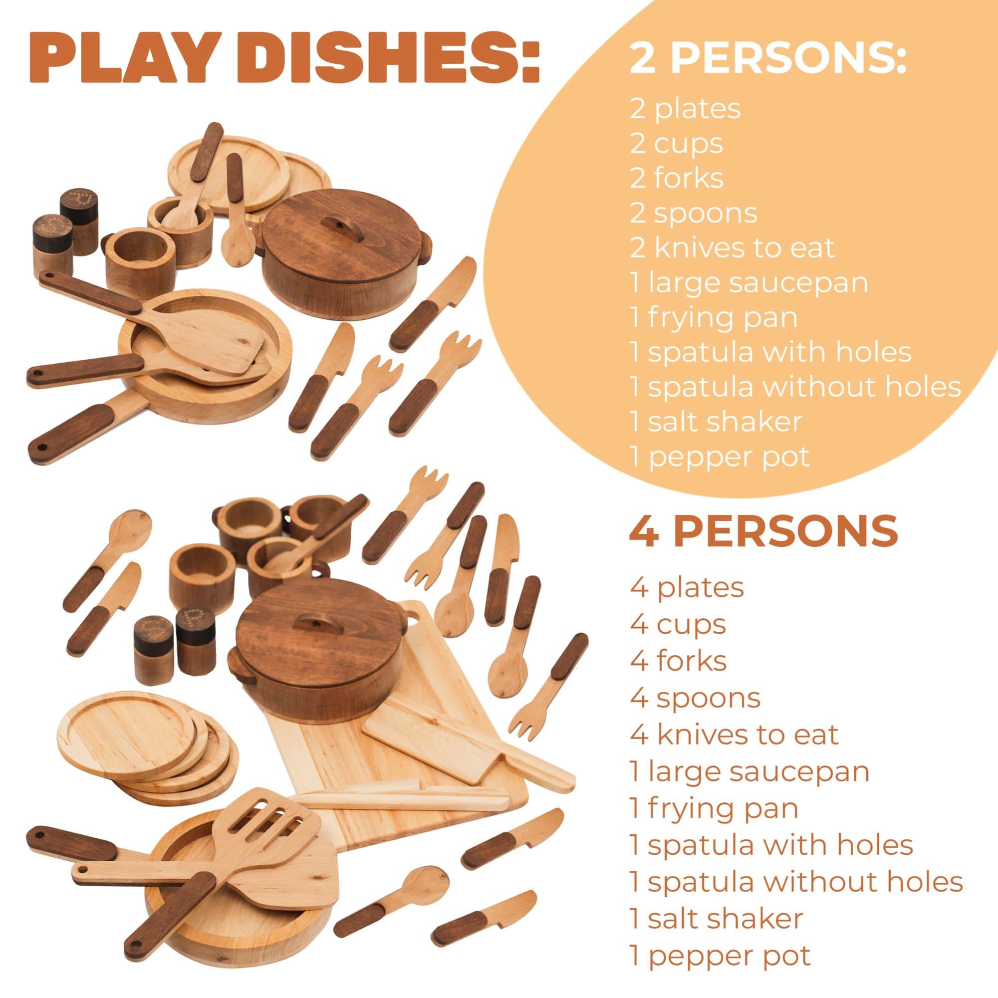 Wooden Play Kitchen Dishes
