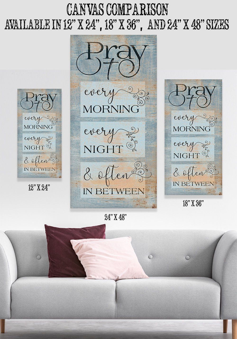 Pray Every Morning - Canvas