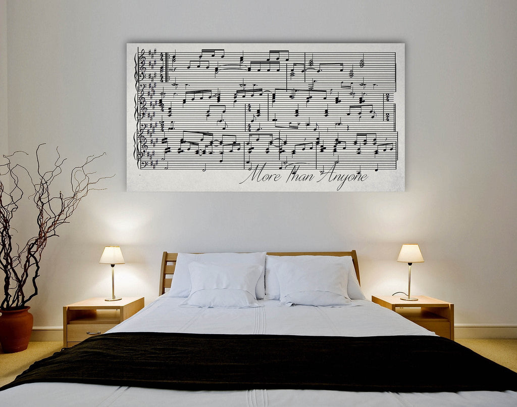 Sheet Music On Canvas - A Custom Made Canvas With Your Song