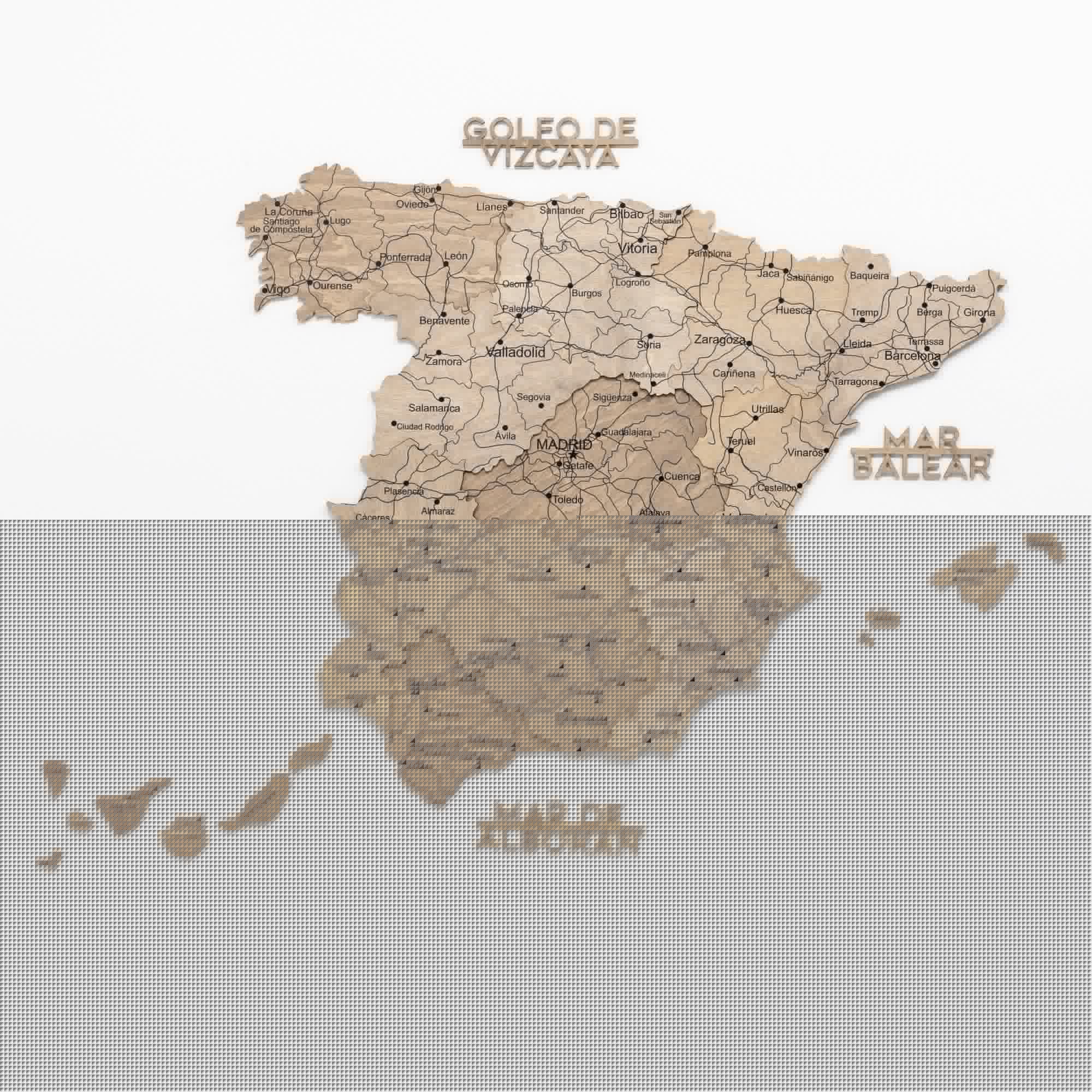 Wooden Map of Spain – Terra