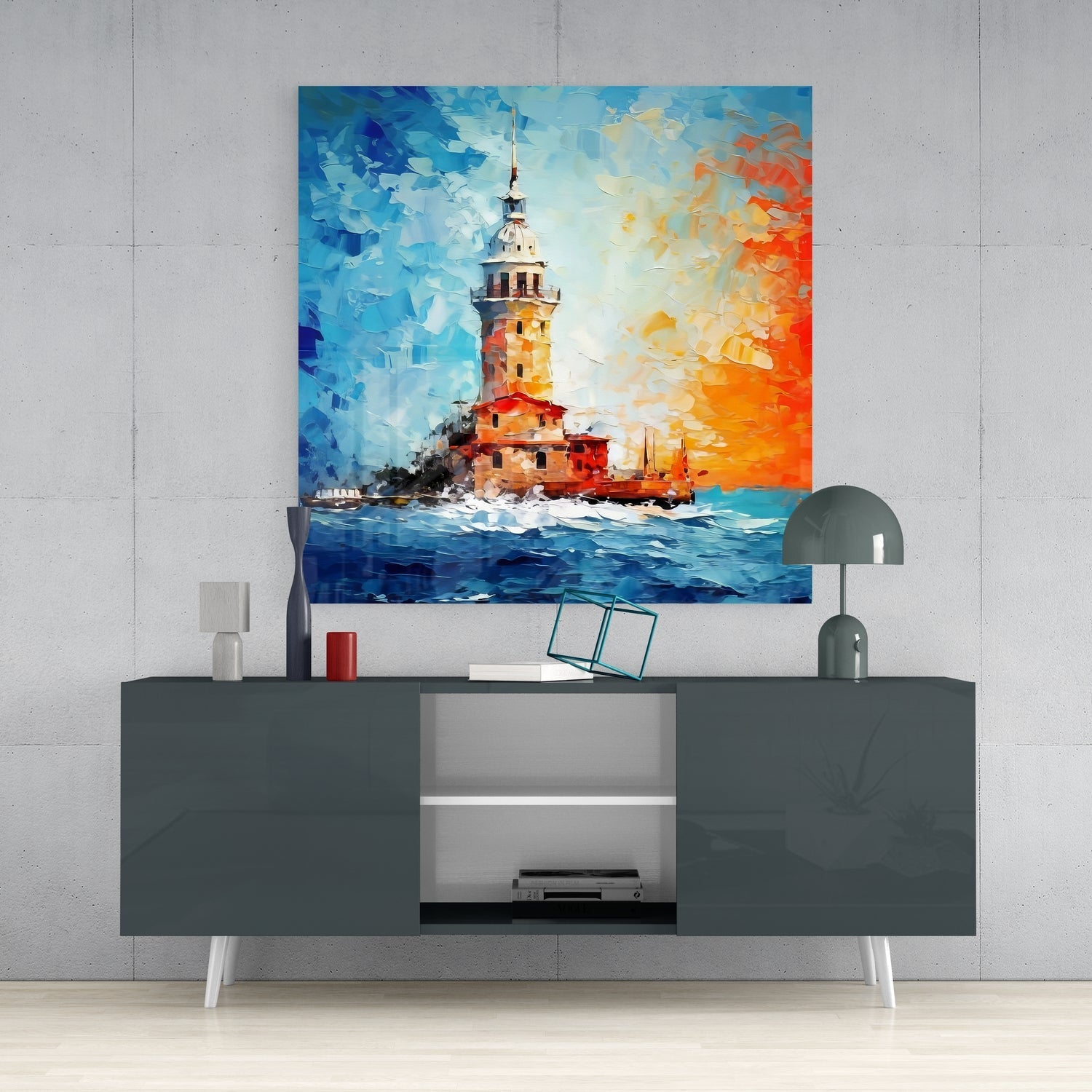 Maiden's Tower Glass Wall Art