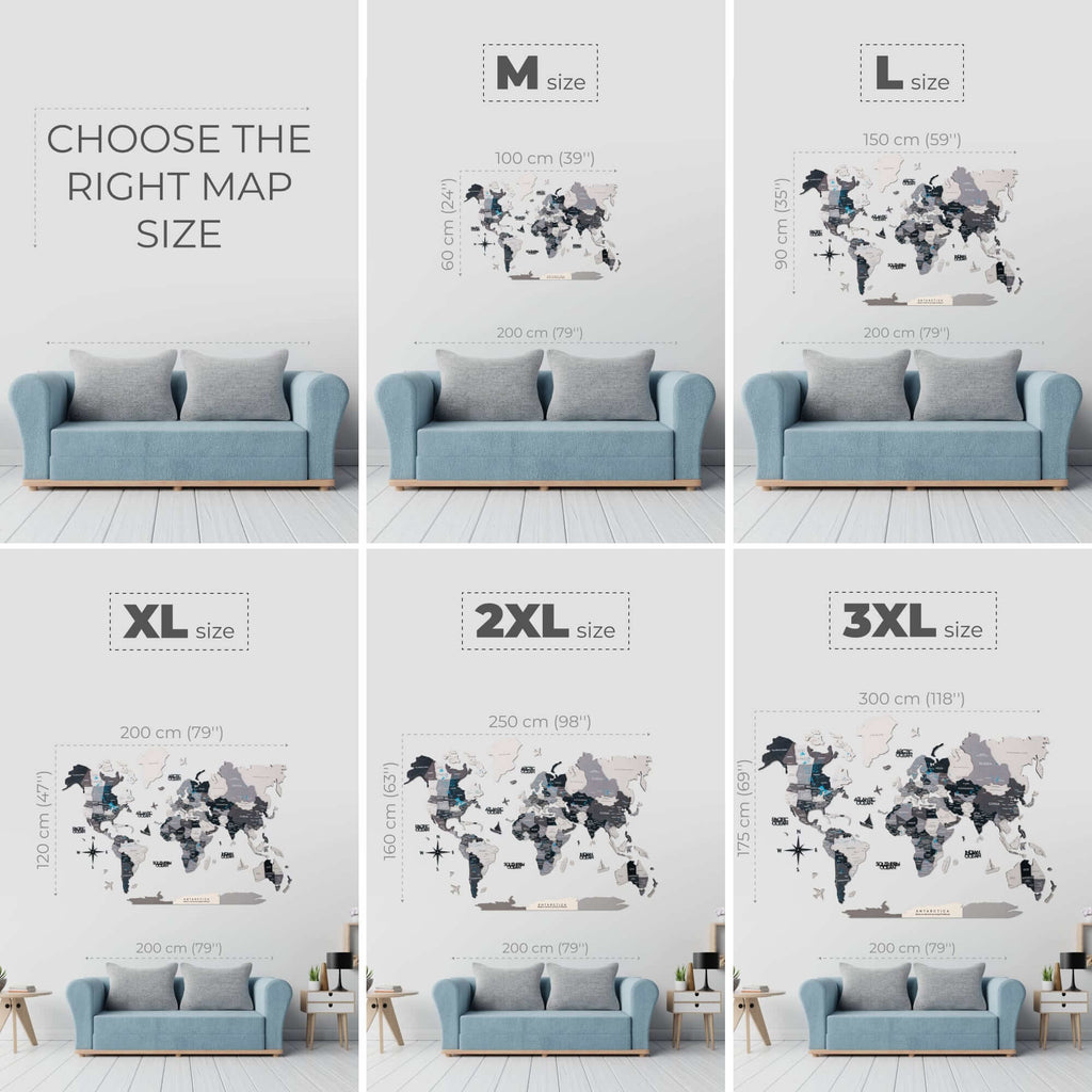 Bundle: Colored Map and Airplanes Pins