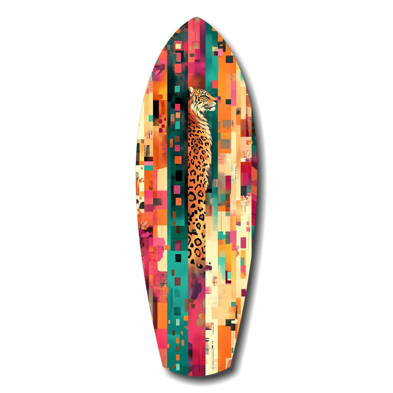 Camouflaged Tiger Glass Wall Art