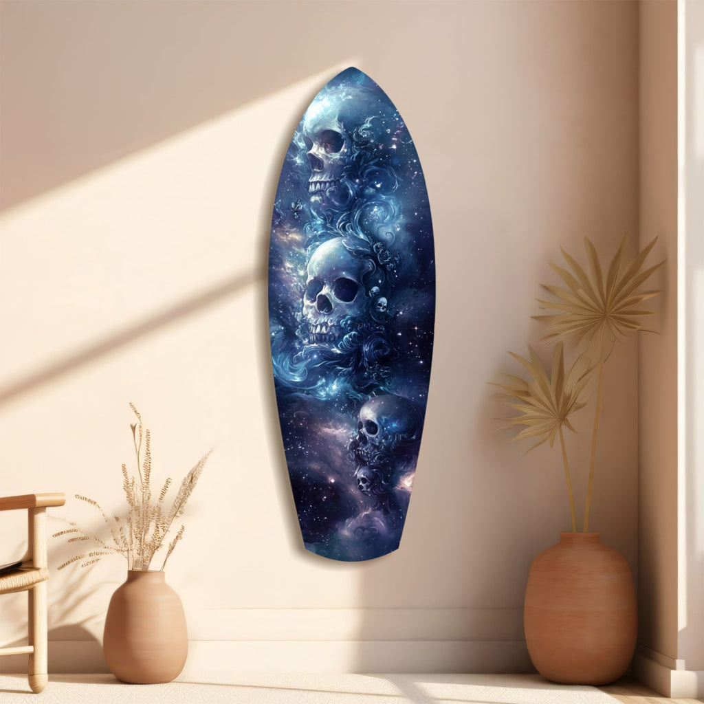Midnight Skull Nocturnal Shadows Glass Wall Art