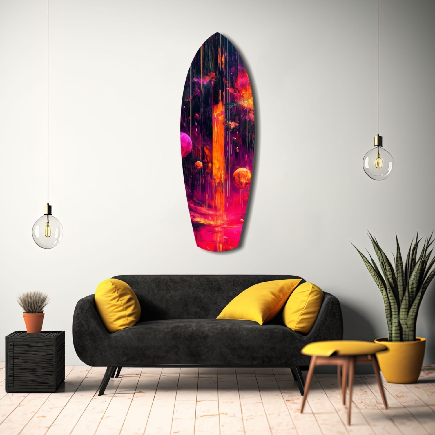Kinetic Cosmos Glass Wall Art