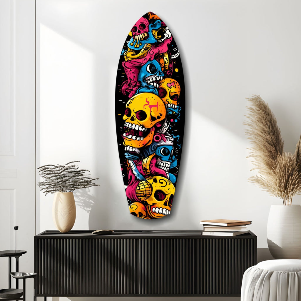 Street Soul Graffiti Skulls Glass Wall Art