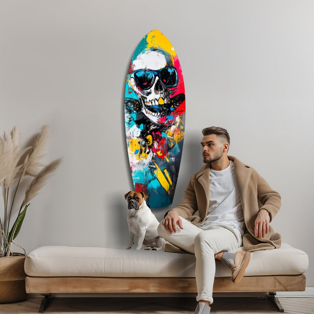 Street Soul Graffiti Skulls Glass Wall Art