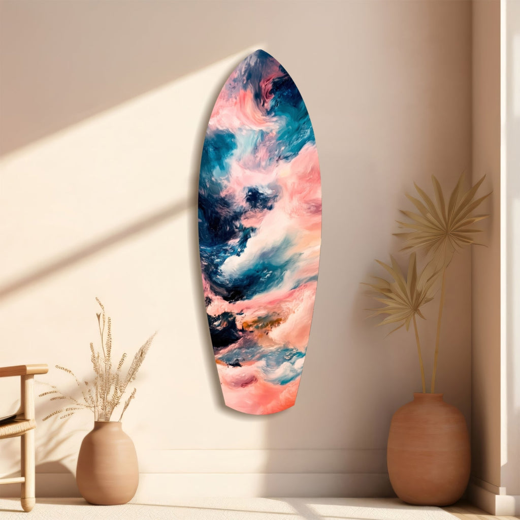 Wavy Ocean Glass Wall Art