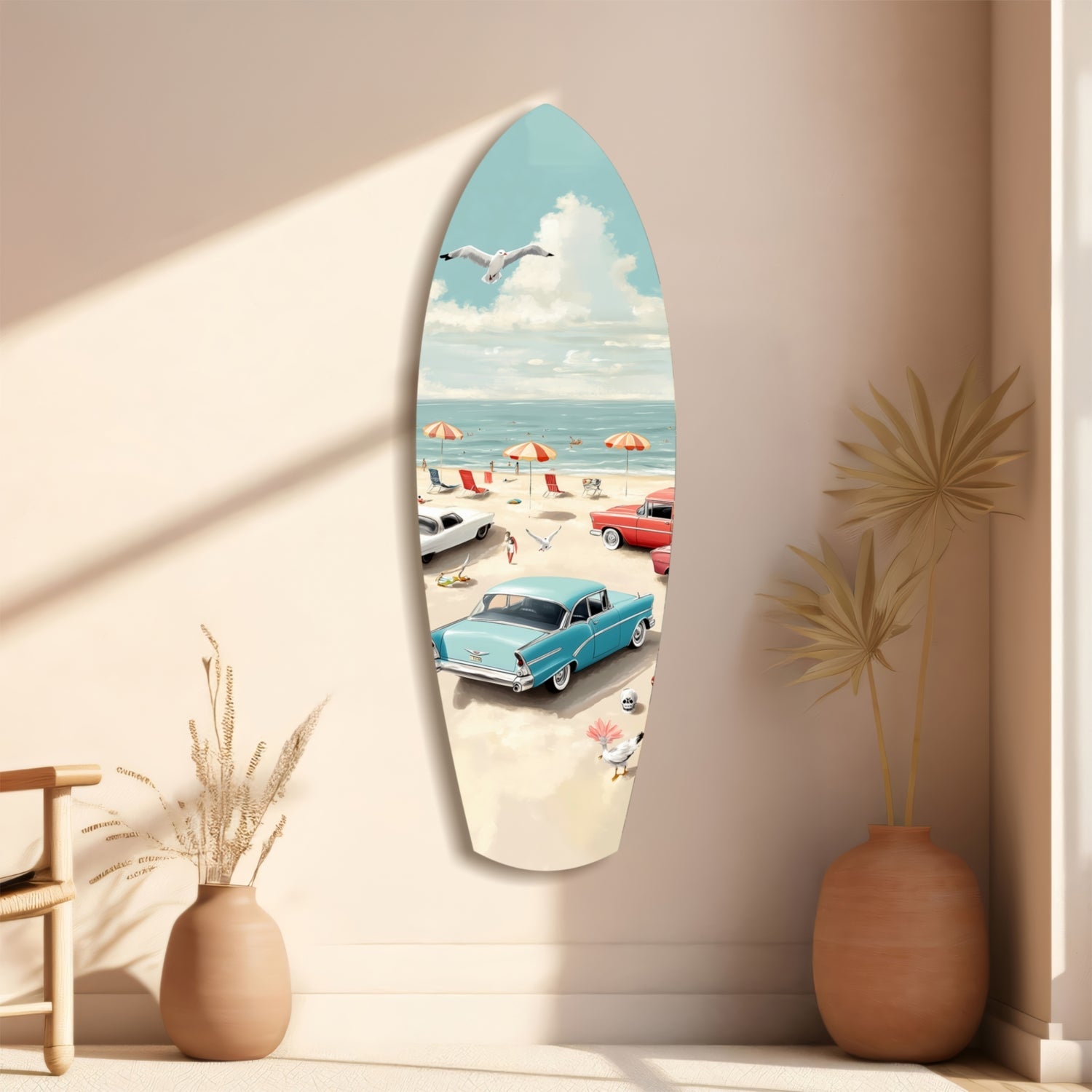 Timeless by the Sea V3 Glass Wall Art