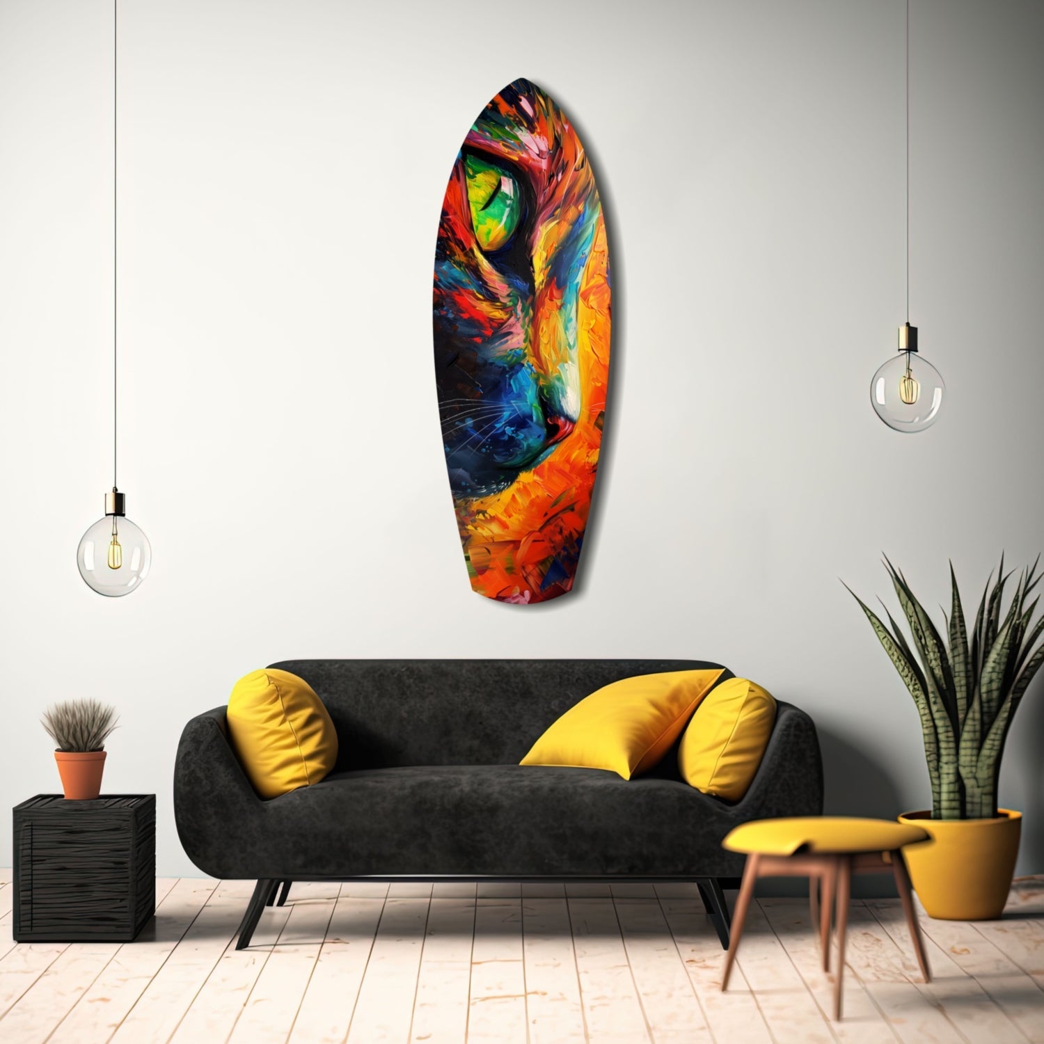 Cat Dream Glass Wall Art