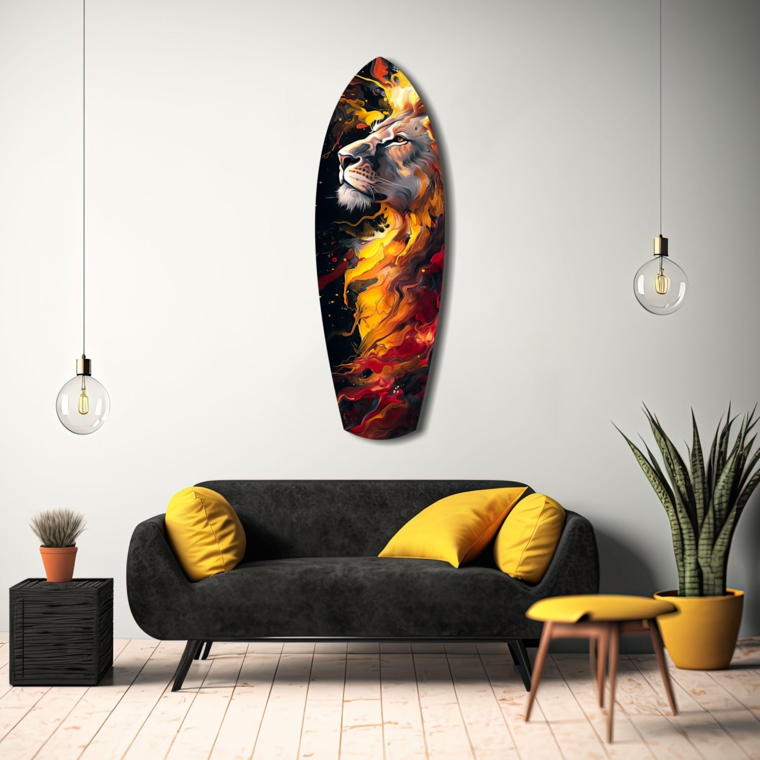 Lion Pride V4 Glass Wall Art