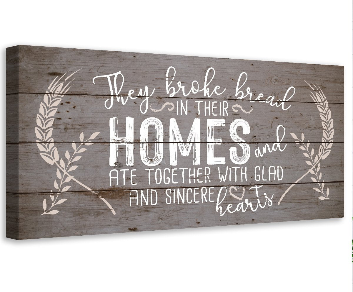 They Broke Bread - Canvas
