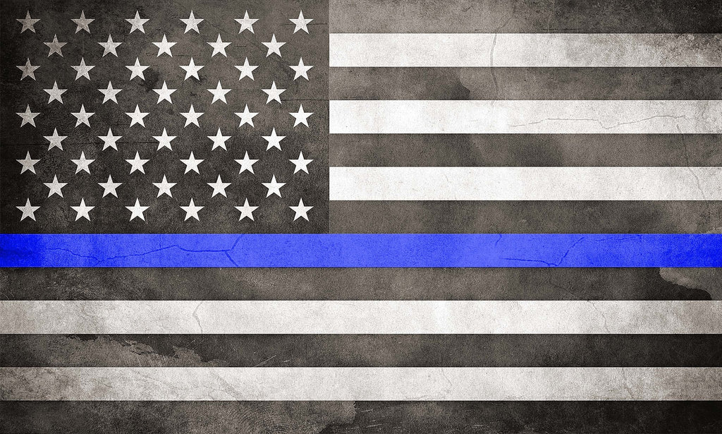 Thin Blue Line Flag - Personalized Canvas