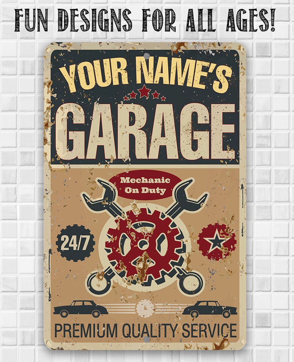 Personalized - Garage - Metal Sign