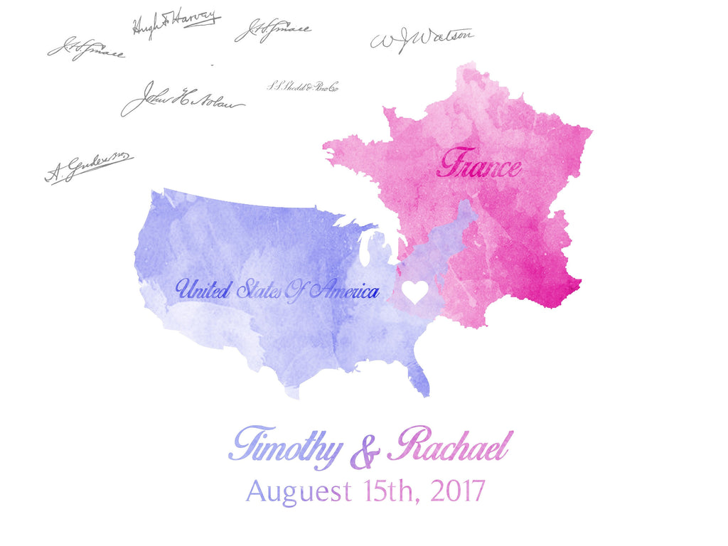 Wedding Guest Book Where We Are From