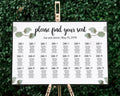 White Floral Wedding Seating Chart
