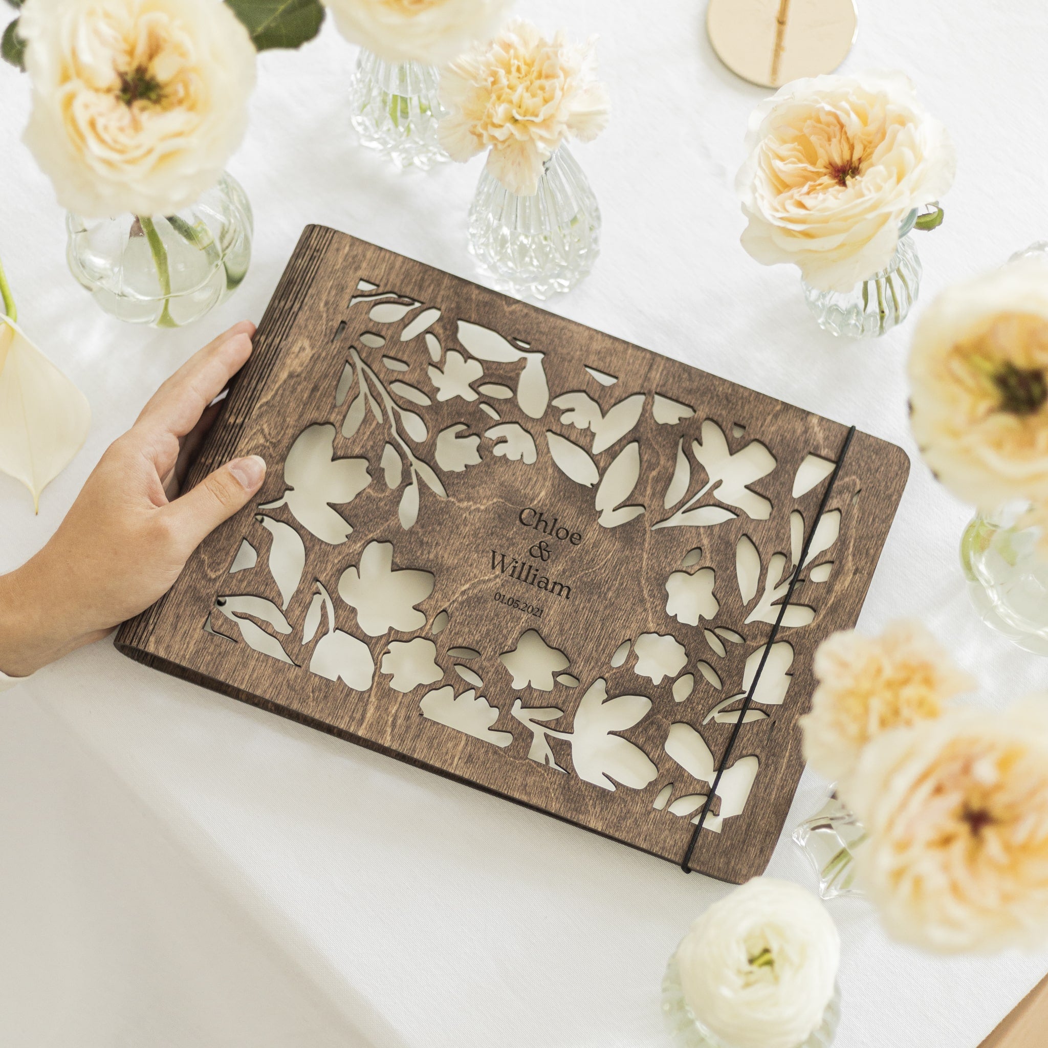 Wooden Photo Album - Floret