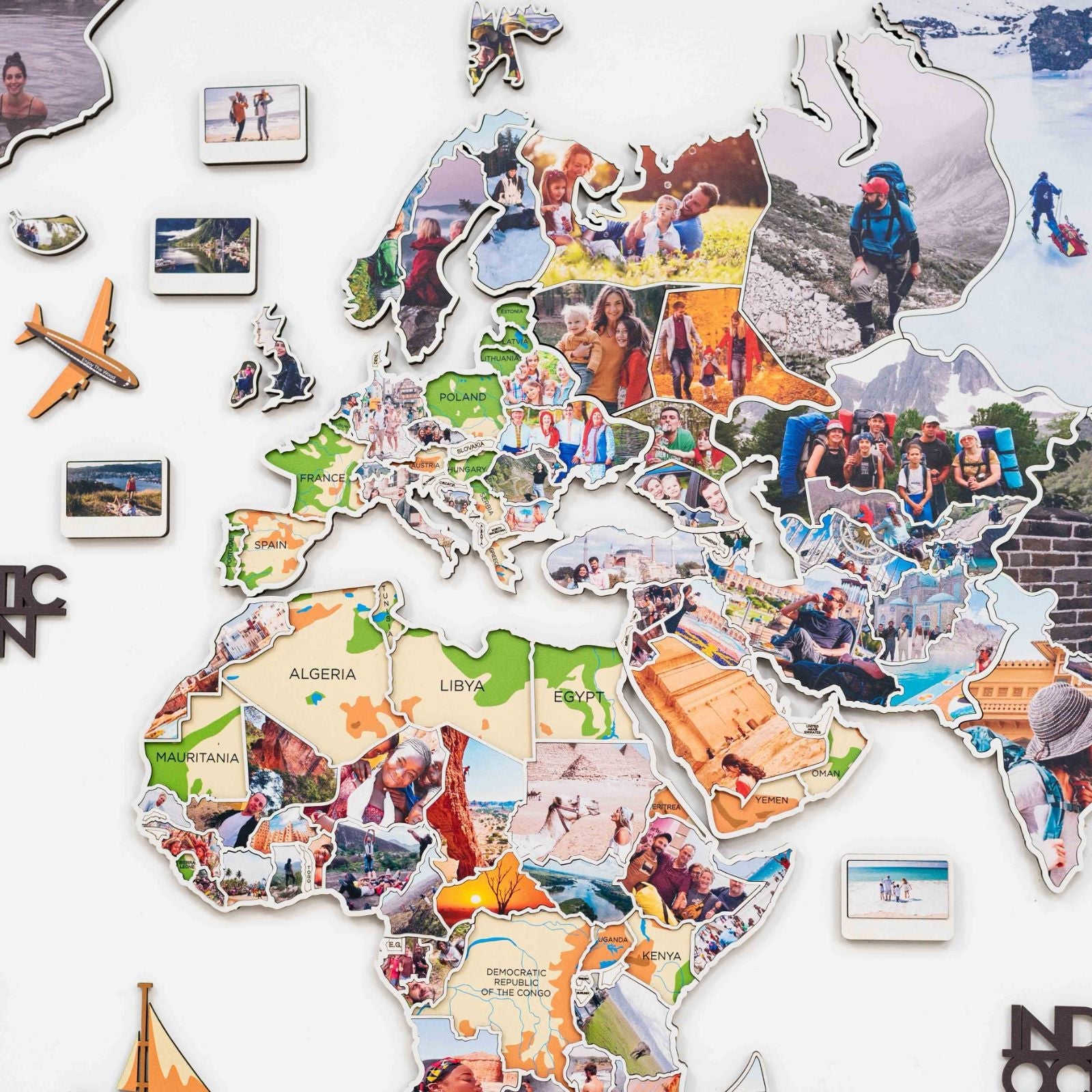 World Photo Map Physical