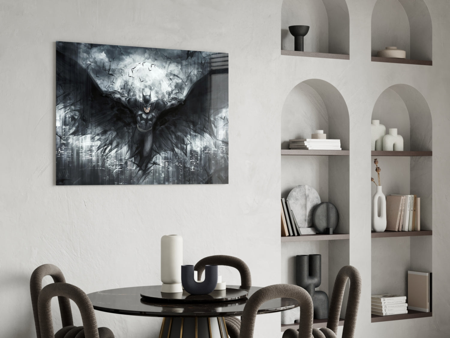 Batman Wings Glass Wall Art