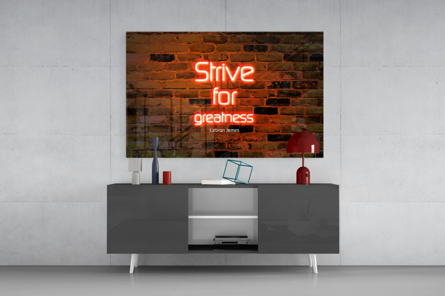 Words of Lebron James Glass Wall Art