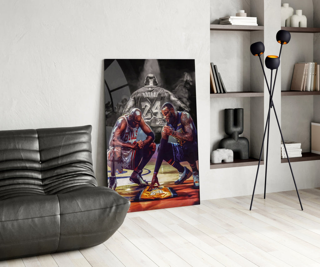Respect for Kobe Bryant Glass Wall Art