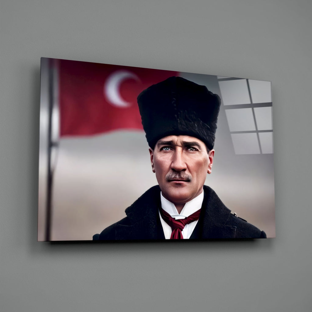Ataturk  Glass Wall Art