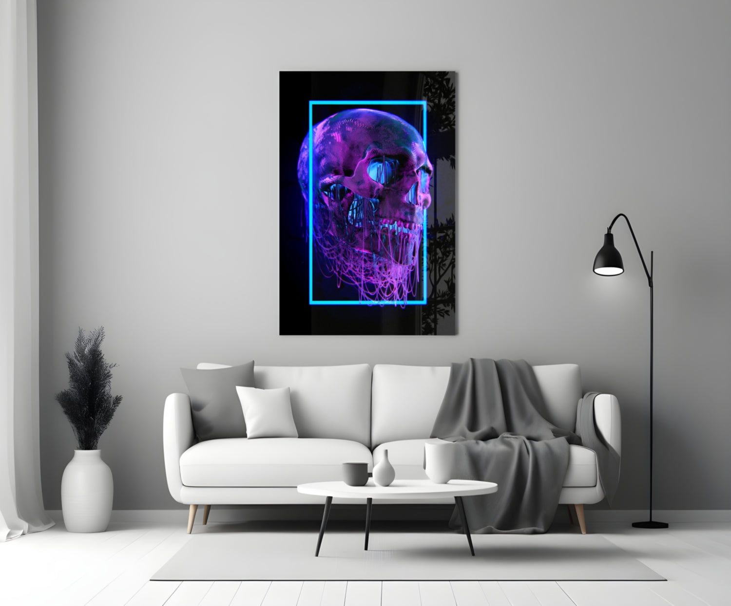 Skull Glass Wall Art