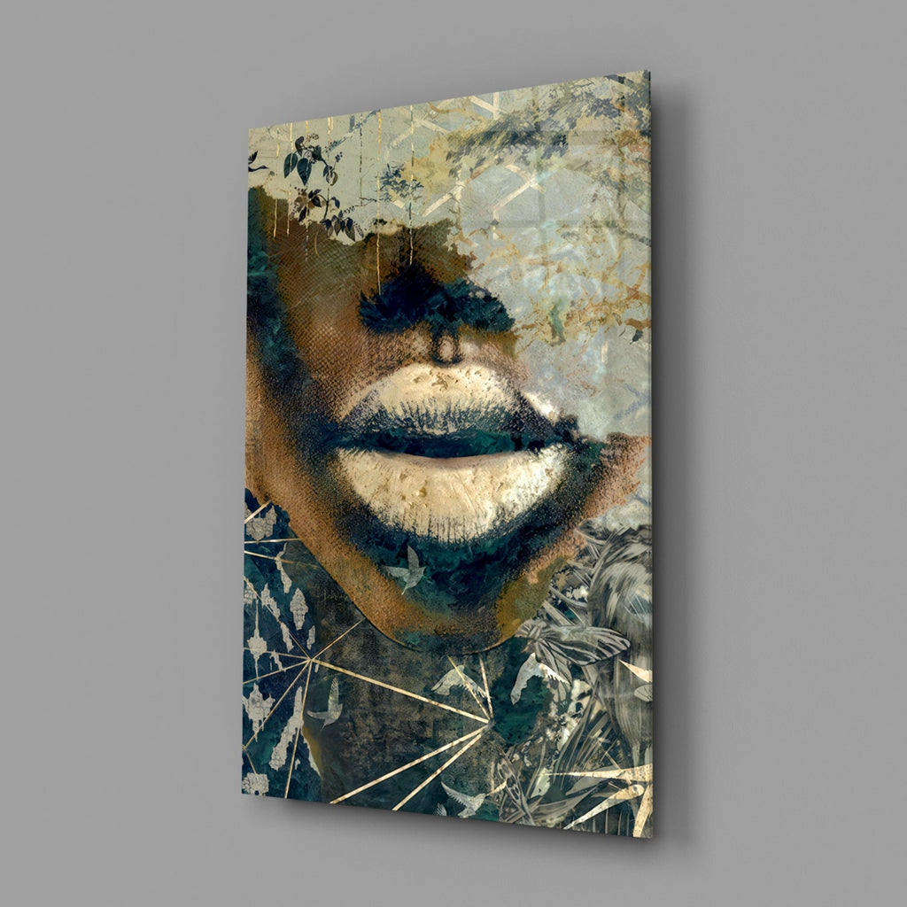 Lips Glass Wall Art