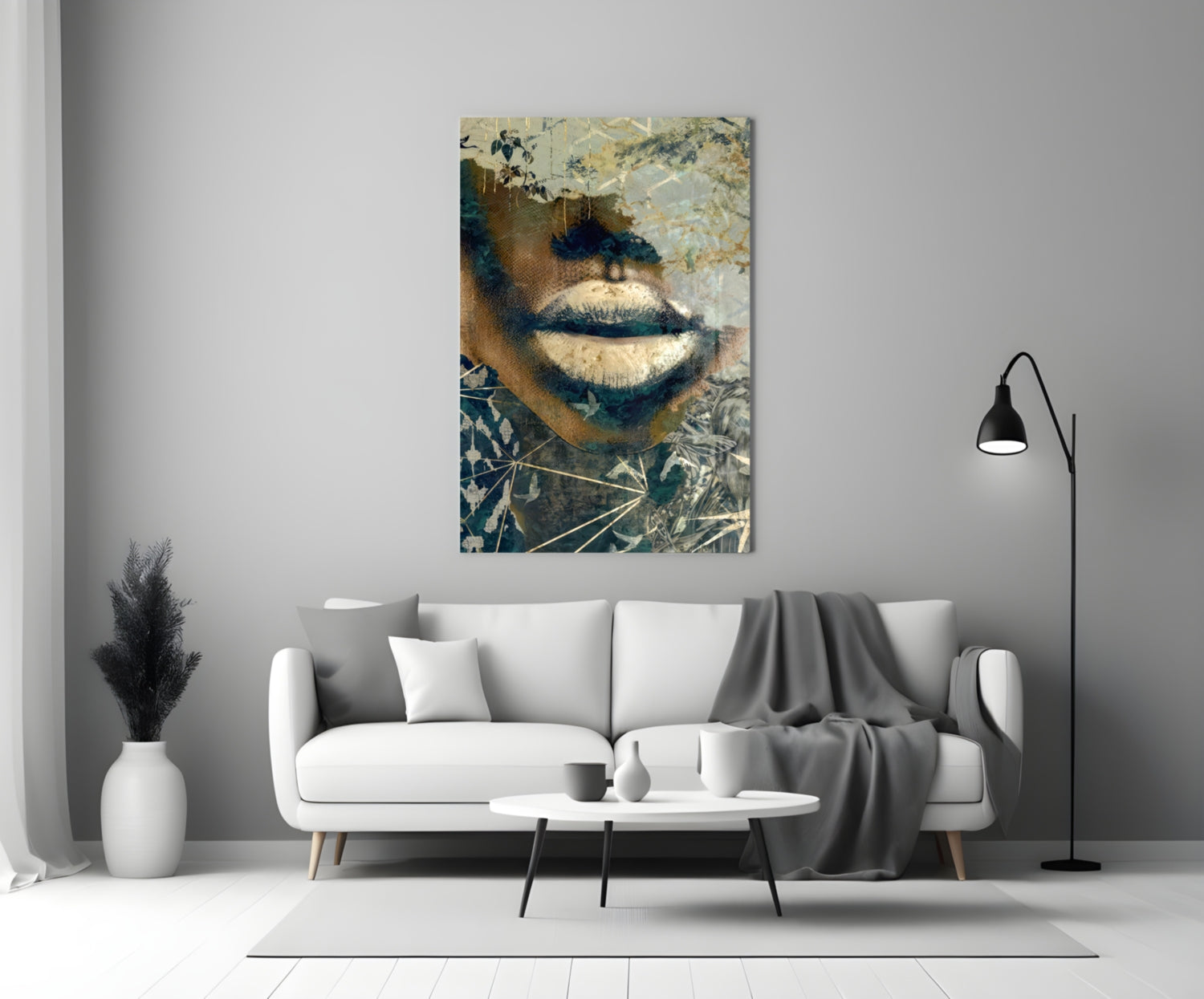 Lips Glass Wall Art