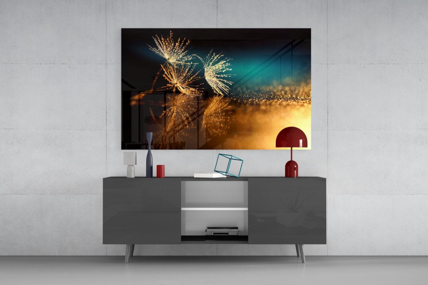 Gold Dust Glass Wall Art