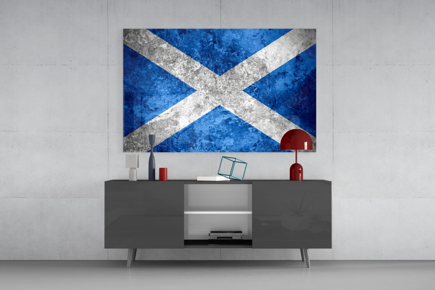 Flag of Scotland Glass Wall Art