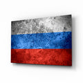 Flag of Russia Glass Wall Art