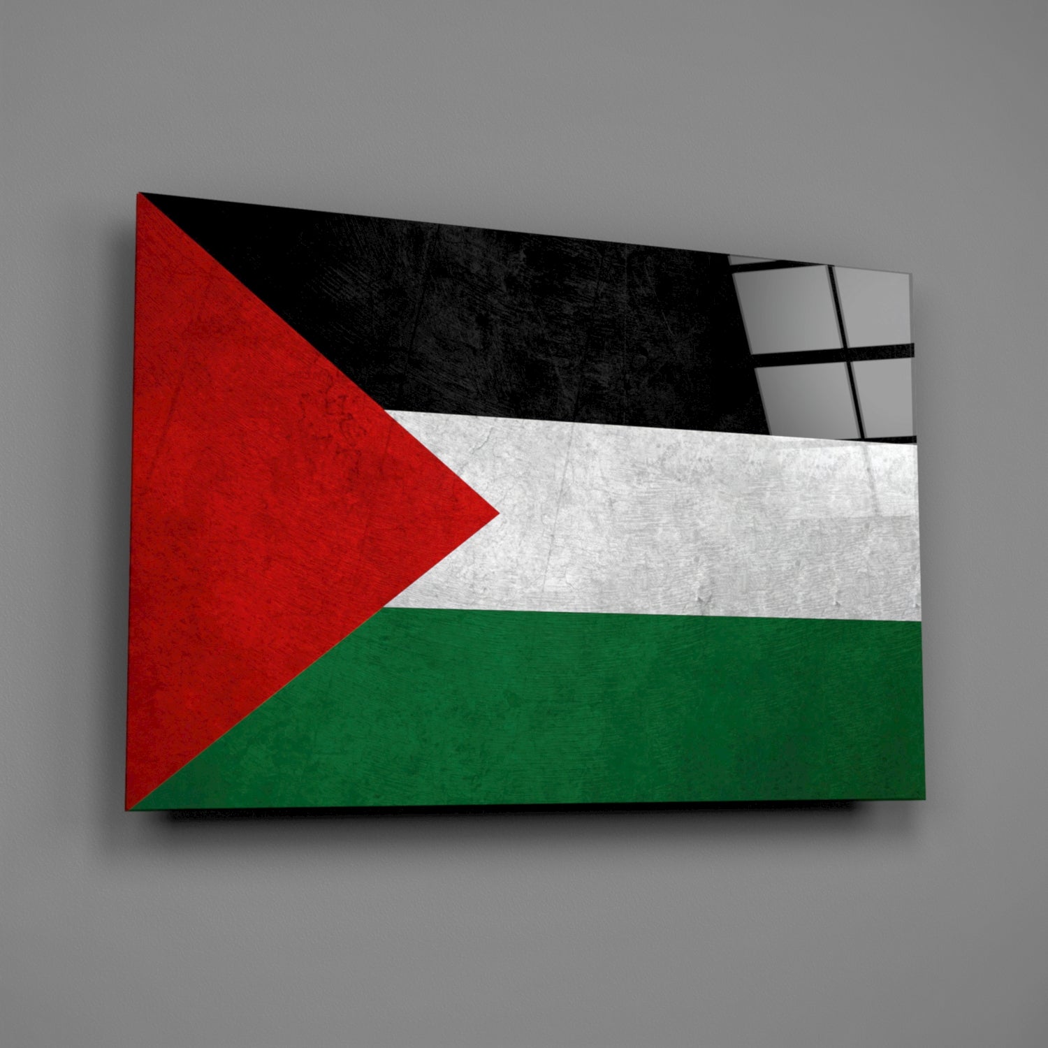 Flag of Palestina Glass Wall Art