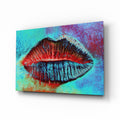 Lips Glass Wall Art